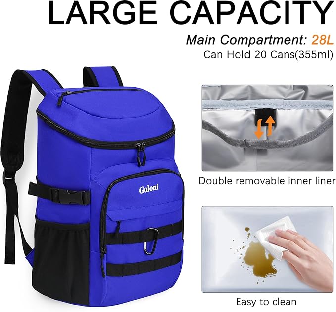 Cooler Backpack Insulated Leak Proof,Small Soft Coolers Bag for Men and Women Camping,Travel,Beach,Hiking,Picnic