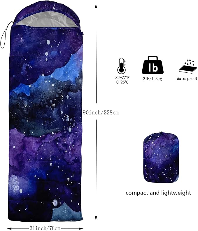 Axolotl Gamepad Sleeping Bag,3 Season Warm and Cool Weather Game Console Sleeping Bag for Boys Teens,Waterproof Lightweight Geometry Hexagonal Sleeping Bag for Traveling,Outdoors Camping,Blue,Black