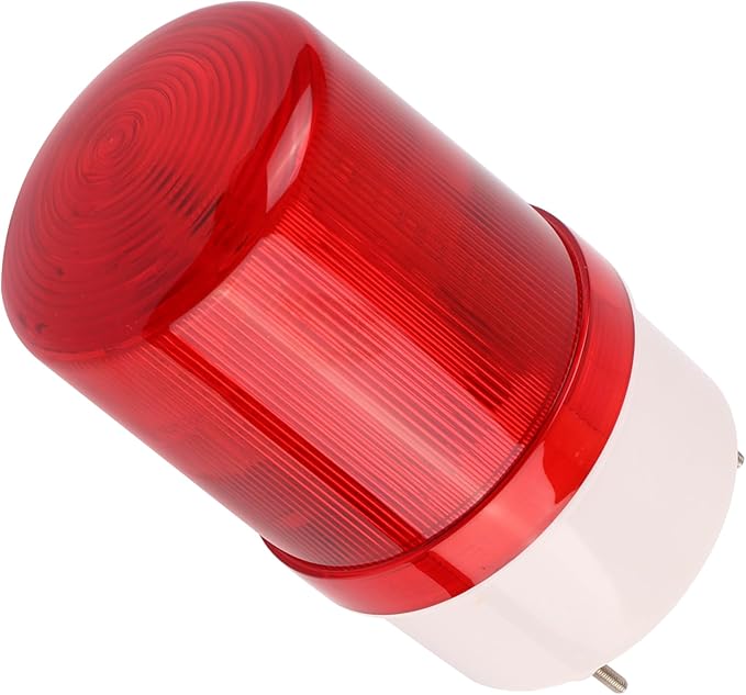 Industrial LED Rotating Strobe Beacon Warning Lights, Electrical Revolving Signal Lights for Emergency, 12v DC, Red, No Buzzer