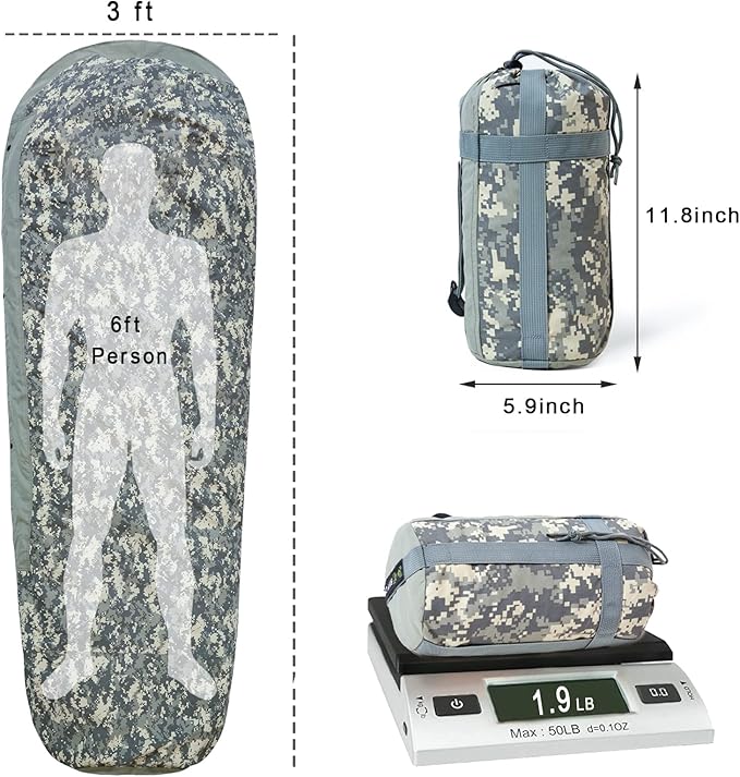 Bivy Cover Sack for Military Army Modular Sleeping System, Waterproof Outer Shell for Sleeping Bag, Minimalist Stealth Shelter