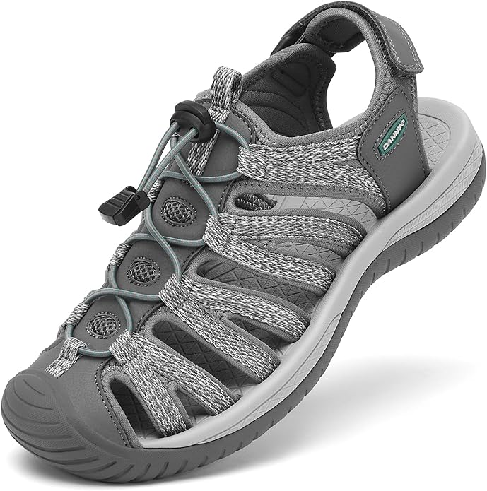 Dannto Women's Closed Toe Hiking Sandals Walking Water Sandal Comfort Athletic Sport Outdoor Sandals