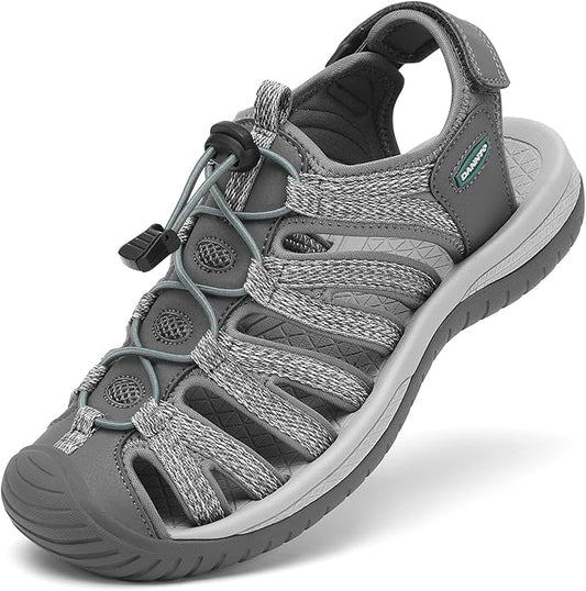 Dannto Women's Closed Toe Hiking Sandals Walking Water Sandal Comfort Athletic Sport Outdoor Sandals