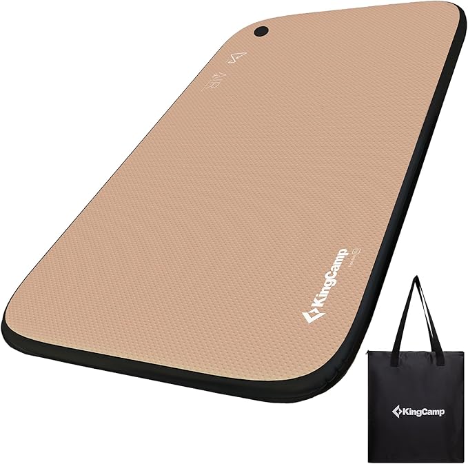 KingCamp Flexi Rest 5.0 Sleeping Pad for Camping, Inflatable Sleeping Mat, Portable Camping Mattress for Tent, Cot & RV Travel, PVC Free, Twin