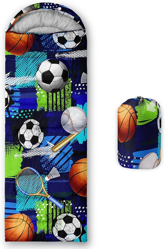 QOOMO Camping Sleeping Bags,3 Season Warm & Cool Weather,Lightweight,Waterproof Sleeping Bags for Adults & Kids,Traveling,and Outdoors,Camping Gear Equipment