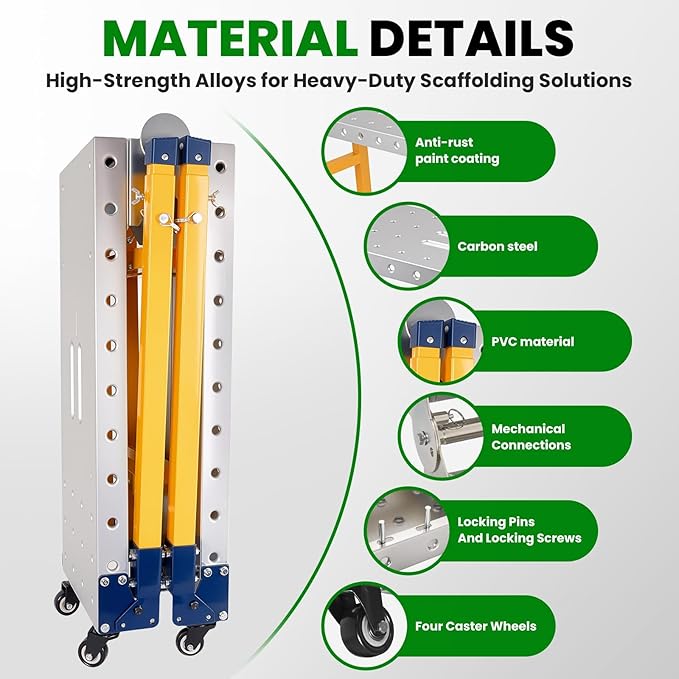 65"x12" Heavy Duty Welding Table with 5-Level Adjustable Height 29-48in, Thick Carbon Steel 1500LB Portable Welding Table, Foldable Workbench with 4 360°Casters for Garage Workshop & Construction