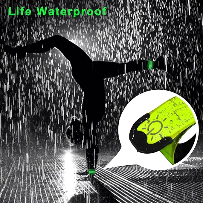 LED Safety Wristband Lights - Rechargeable Light Up Arm Ankle Band Kids Magic Slap Glow Bracelets Reflective Belt High Visibility for Night Cycling Walking Joggers Running Gear