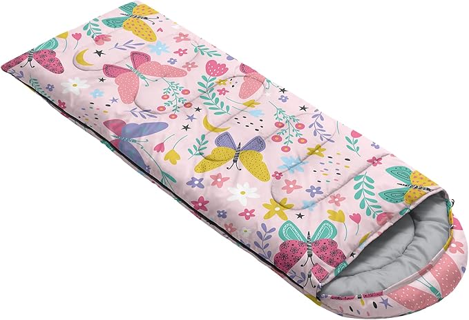 QOOMO Camping Sleeping Bags,3 Season Warm & Cool Weather,Lightweight,Waterproof Sleeping Bags for Adults & Kids,Traveling,and Outdoors,Camping Gear Equipment