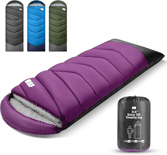 Sleeping Bags for Adults Cold Weather,Portable, Waterproof,Lightweight Sleeping Bag for Tall Girls Boys with Compression Sack for Warm Camping, Hiking, Outdoor & Indoor