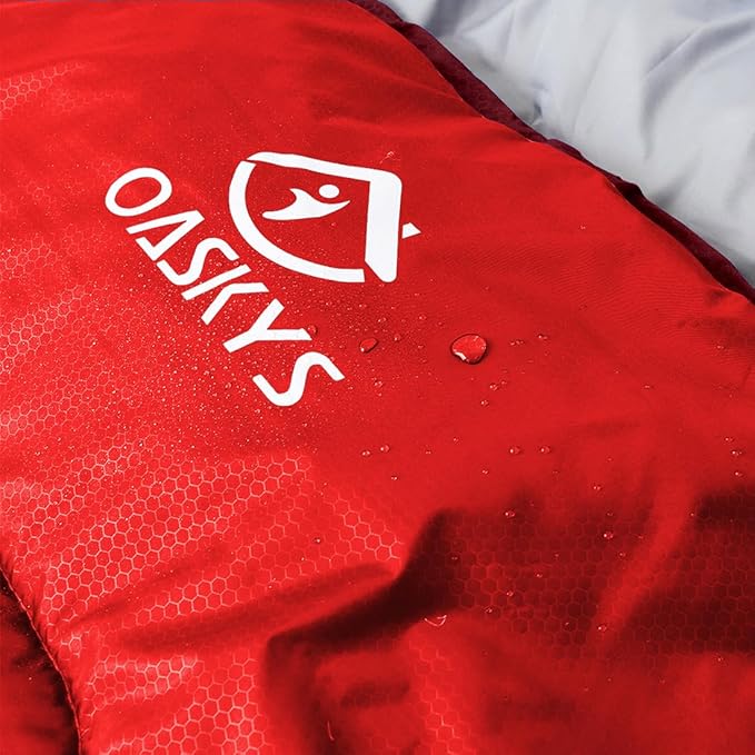 oaskys Camping Sleeping Bag - 3 Season Warm & Cool Weather - Summer Spring Fall Lightweight Waterproof for Adults Kids - Camping Gear Equipment, Traveling, and Outdoors