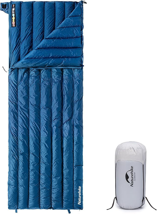 Naturehike Ultralight Backpacking RDS Down Sleeping Bag for Adults, 650 Fill Power Sleeping Bag for 42/52℉, 20oz Compact Lightweight Sleeping Bags for Hiking Camping 3 Seasons