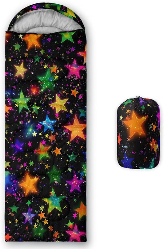 Kids Sleeping Bag for Boys Girls,3D Basketball Print-Lightweight Warm Portable Outdoor Indoor-Waterproof Cold Weather Resistant Sleeping Bag for Camping Hiking