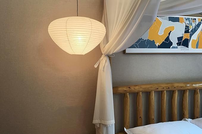 Mushroom Paper Lampshadeï¼?7inchï¼? White Folding Lampshade,Interior Trim Lampshade,Paper Ceiling Lamp Shade
