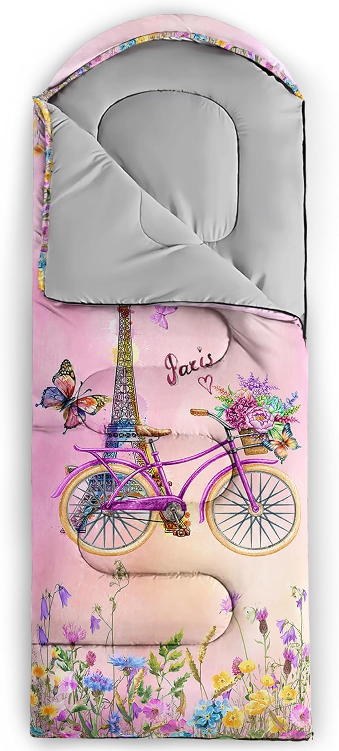 QOOMO Camping Sleeping Bags,3 Season Warm & Cool Weather,Lightweight,Waterproof Sleeping Bags for Adults & Kids,Traveling,and Outdoors,Camping Gear Equipment