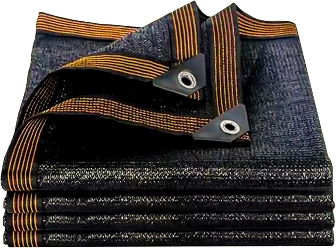 QLOFEI Shade Cloth for Garden, 90% Sunblock Neting Cover with Grommets, Sun Shade Cloth for Patio Pergola Greenhouse Plants Cover Mesh Tarp, 10x24 FT