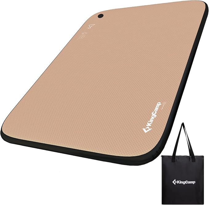 KingCamp Flexi Rest 5.0 Sleeping Pad for Camping, Inflatable Sleeping Mat, Portable Camping Mattress for Tent, Cot & RV Travel, PVC Free, Double