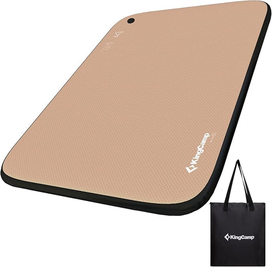 KingCamp Flexi Rest 5.0 Sleeping Pad for Camping, Inflatable Sleeping Mat, Portable Camping Mattress for Tent, Cot & RV Travel, PVC Free, Double