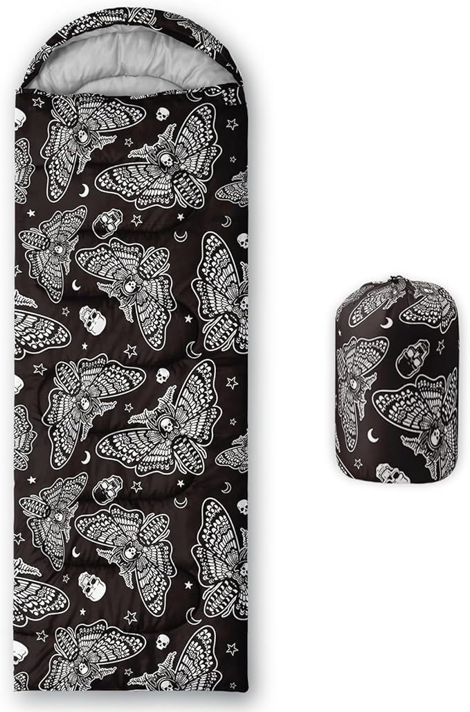 QOOMO Camping Sleeping Bags,3 Season Warm & Cool Weather,Lightweight,Waterproof Sleeping Bags for Adults & Kids,Traveling,and Outdoors,Camping Gear Equipment