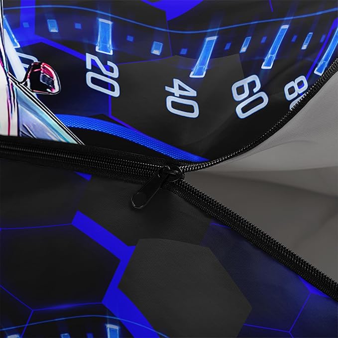 AILONEN Blue Glowing Basketball Sleeping Bag for Kids Boys,Warm and Cool Weather,Lightweight,Waterproof Backpacking,City Theme Ball Sports Sleeping Bag for Camping