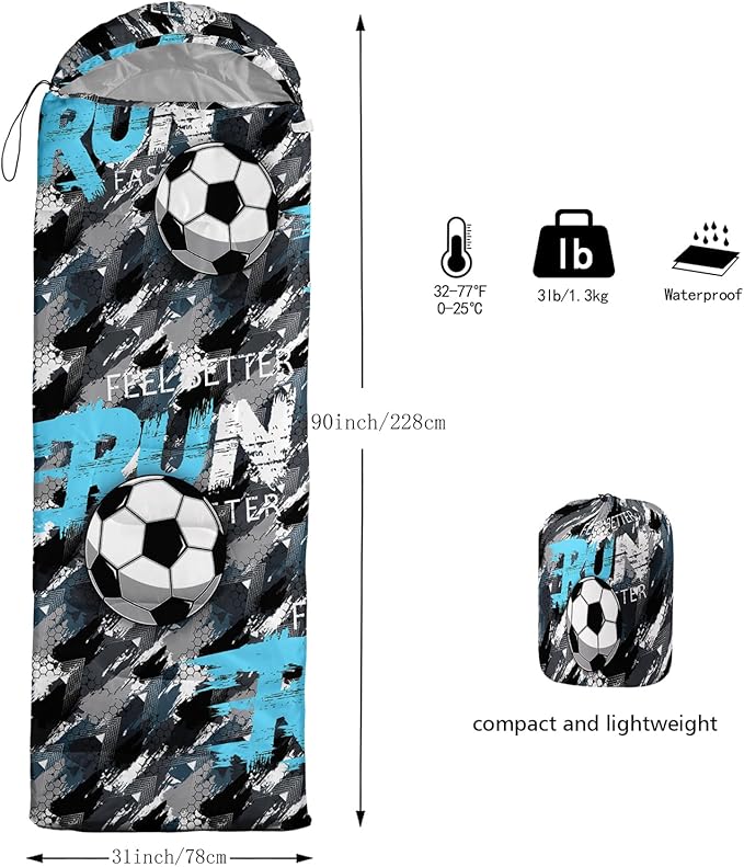 Print sleeping bag,sleeping bags,Outdoor Camping Sleeping Bag，Suitable For Children Boys And Girls Portable,Waterproof,Compact And Lightweight,Great For Outdoor Camping,Backpacking And Hiking