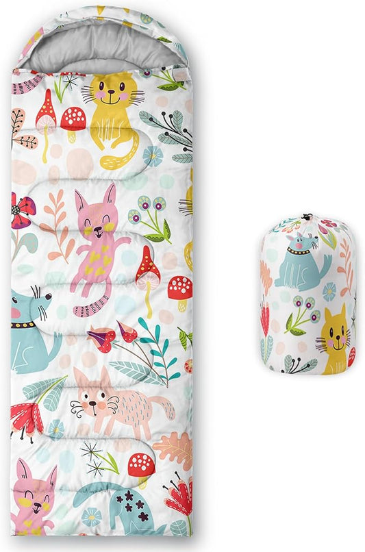 QOOMO Camping Sleeping Bags,3 Season Warm & Cool Weather,Lightweight,Waterproof Sleeping Bags for Adults & Kids,Traveling,and Outdoors,Camping Gear Equipment