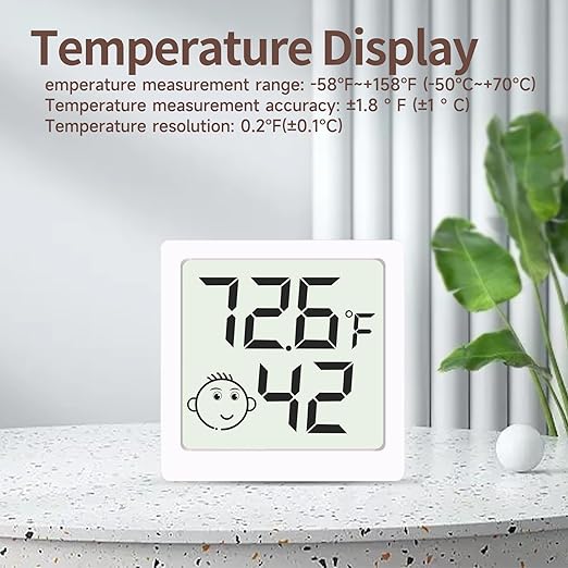 Mini Humidity Meter Hygrometer 6 Pack Room Thermometer Indoor Digital Temperature and Humidity Monitor for Home House Office Garden and Cellar