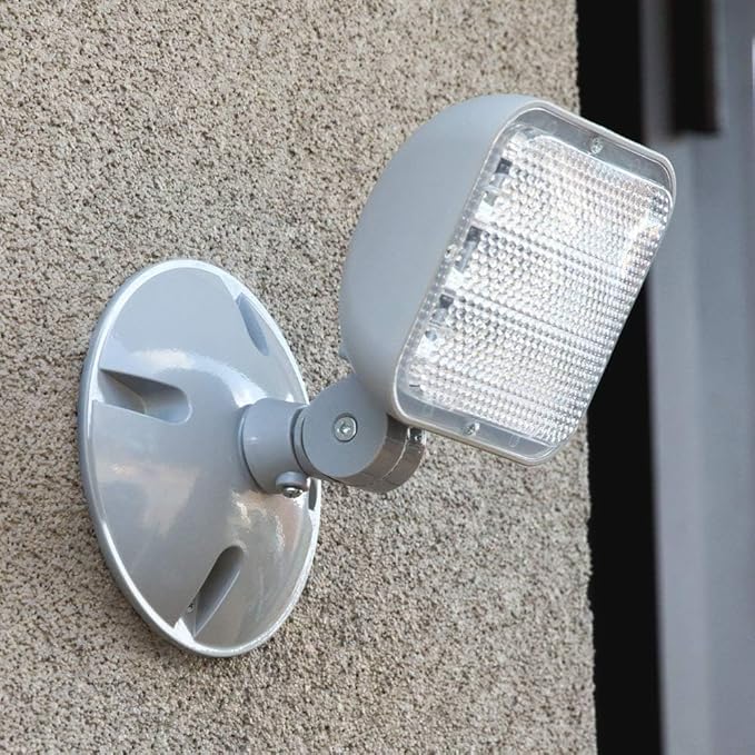 LED ENERGY PLUS Remote Outdoor Emergency Light Head – Single Head LED Lamp, Weatherproof Emergency Exit Lighting – 3.6V OR 9.6V Volts, 1.7 Watts (12 Pack)