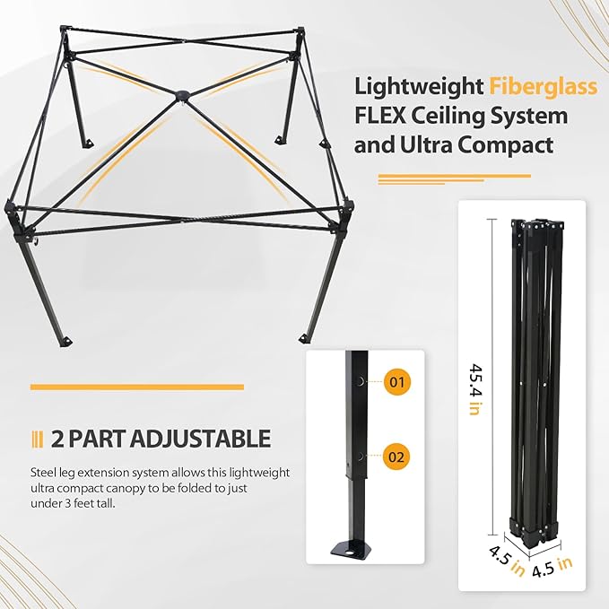 EAGLE PEAK Flex Compact 4x4 Pop-up Canopy Changing Room, Portable Privacy Dressing Room for Indoor Fashion Photoshoots, Camping, or Pool, Brown