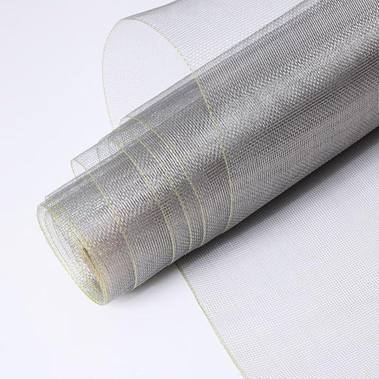 304 Stainless Steel Mesh Screen 47"X118"(120X300cm), 1.5mm Hole Metal Net Sheet, Non-Corrosive and Non-Rusting Net Screen for Window, Door 1 Roll, Easy to Cut and Install (22 Mesh)