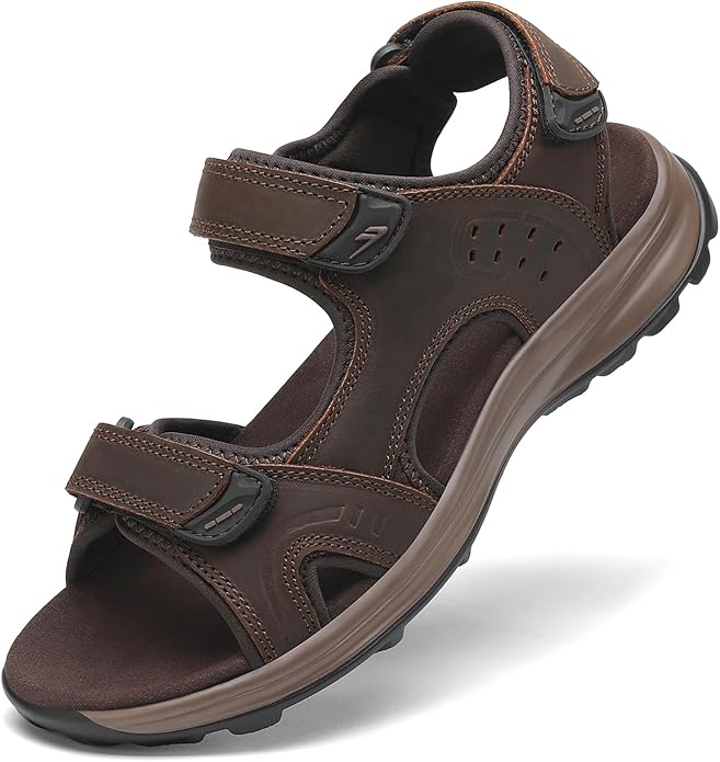 FLARUT Men's Sport Sandals Outdoor Hiking Sandal Open Toe Walking Sandals for Summer Beach Water Shoes