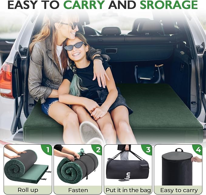 Sleeping Pad for Adults, Comfortable Thick Floor Sleeping Mats for Car Truck Tent with Removable Travel Bag