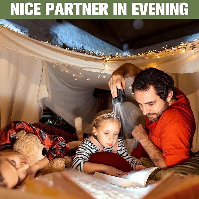 Leelosp 9 Pieces Hand Crank Flashlight Solar Powered Flashlight for Emergencies Dynamo Rechargeable LED Survival Light for Outdoor Sports Hiking Camping(Green,Black)