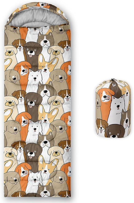 QOOMO Camping Sleeping Bags,3 Season Warm & Cool Weather,Lightweight,Waterproof Sleeping Bags for Adults & Kids,Traveling,and Outdoors,Camping Gear Equipment