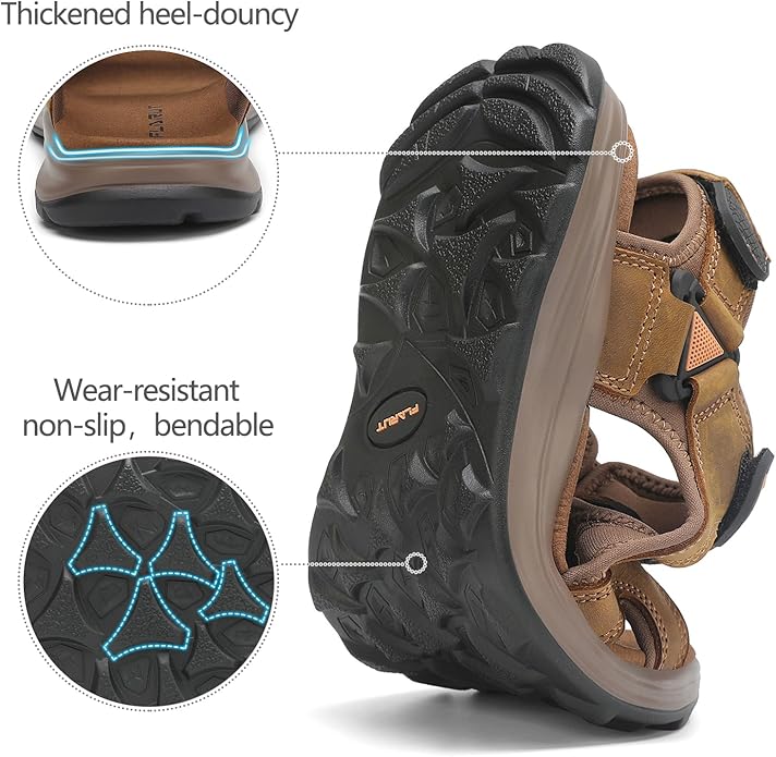 FLARUT Men's Sport Sandals Outdoor Hiking Sandal Open Toe Walking Sandals for Summer Beach Water Shoes