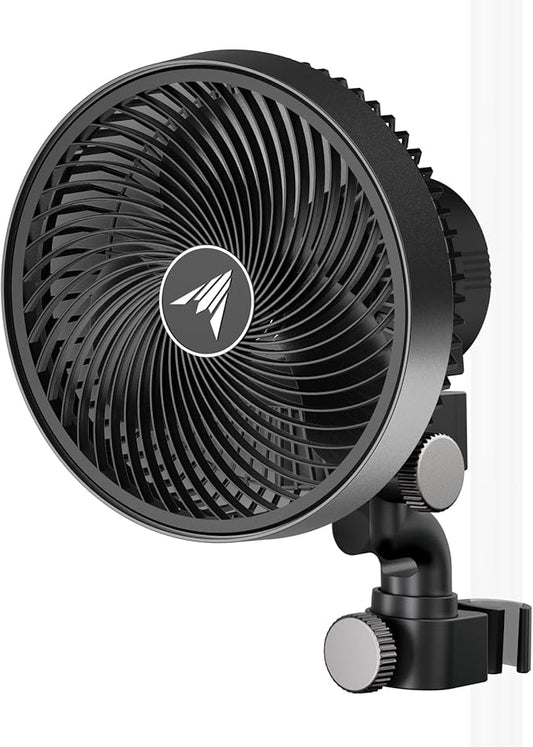 AC Infinity CLOUDRAY S6, Grow Tent Clip Fan 6” with Redesigned Long-Life EC Motor, Custom 10 Dynamic Wind Speeds and 10-Level Oscillation, Weatherproof IP-54, for Hydroponics Circulation Cooling