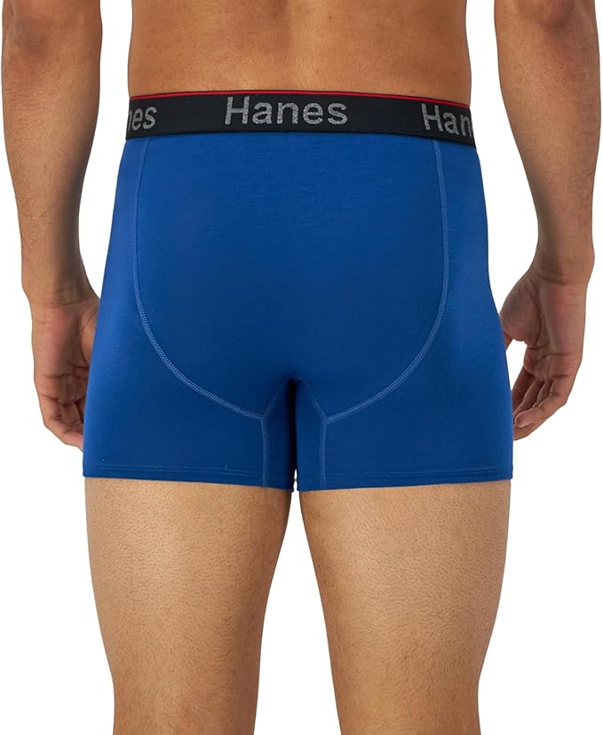 Hanes Total Support Pouch Men's Boxer Brief Underwear, Anti-Chafing, Moisture-Wicking Odor Control, 3-Pack (Reg or Long Leg)