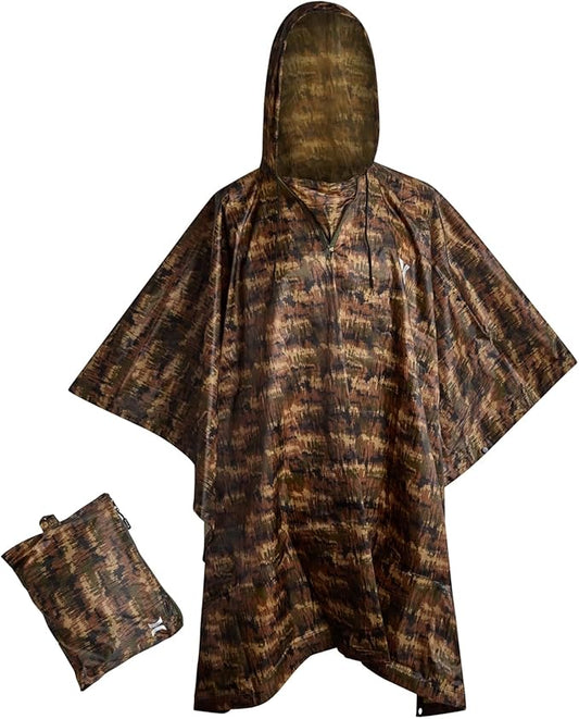 Hurley Ponchos Adult - Waterproof Rain Ponchos for Adults, Lightweight Packable Rain Poncho for Hiking, Camping & Emergency