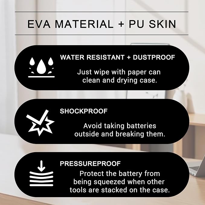 Battery Storage Case for AA AAA Button Cells, Battery Organizer Case, for 3 Batteries Variety Pack 88 Batteries Mesh Bag (Batteries Not Included) (BLACK)