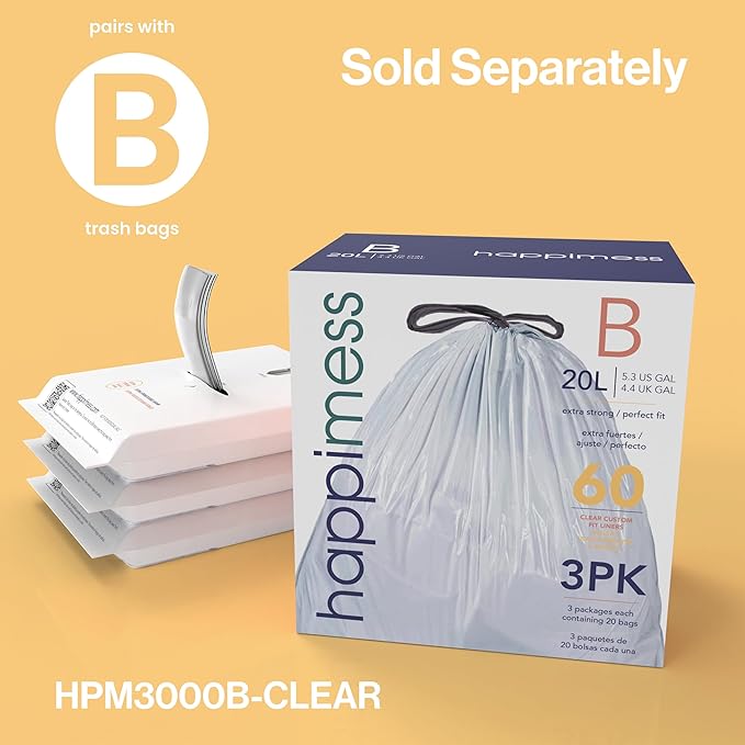 happimess HPM1009C Roland Mini 2.6-Gallon Step-Open Trash Can with Soft-Close Lid, Modern, Minimalistic, Fingerprint Proof for Home, Kitchen, Laundry Room, Office, Bedroom, Bathroom, White