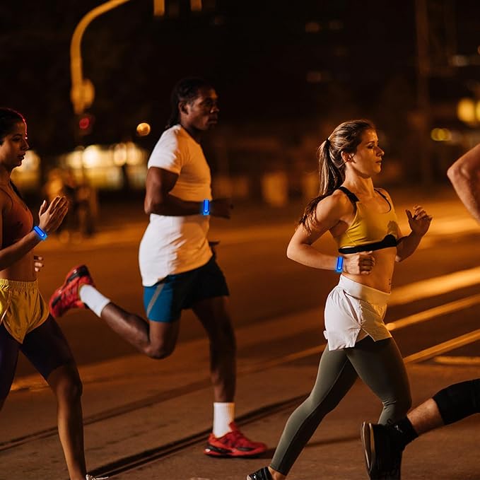 8 Pack LED Bracelets Light Up Wristbands,Glow Flashing Wristbands Glow in The Dark Party Supplies for Party, Festivals, Sports, Camping,Night Events (Blue)