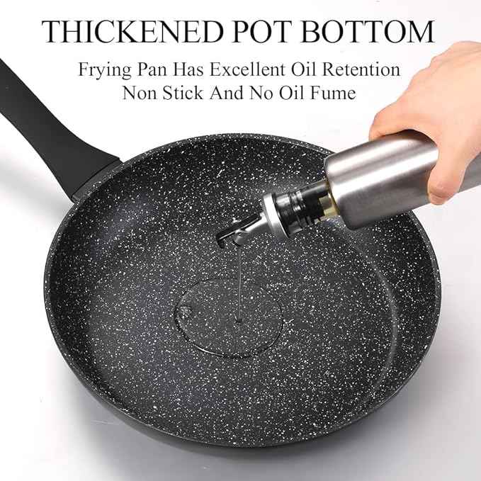 Non Stick Frying Pans,Healthy Stone Cookware,Deep Frying Pan Skillet,Omelette Pan,Nonstick Cooking Egg Pans，PFOA-free Non Toxic Frying Pan (11 Inch)
