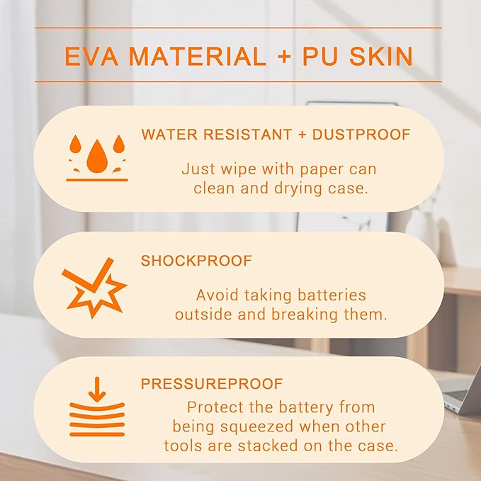 Battery Storage Case for AA AAA Button Cells, Battery Organizer Case, for 3 Batteries Variety Pack 88 Batteries Mesh Bag (Batteries Not Included) (YELLOW)