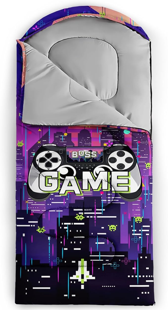 Print sleeping bag,sleeping bags,Outdoor Camping Sleeping Bag，Suitable For Children Boys And Girls Portable,Waterproof,Compact And Lightweight,Great For Outdoor Camping,Backpacking And Hiking