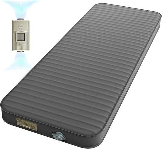 Self Inflating Camping Sleeping Pad, 4" Ultra-Thick Memory Foam Camping Air Mattress Pad with Built-in Electric Pump, 9.5 R-Value Insulated Sleeping Bag Mat Pads for Car Travel Tent Cot