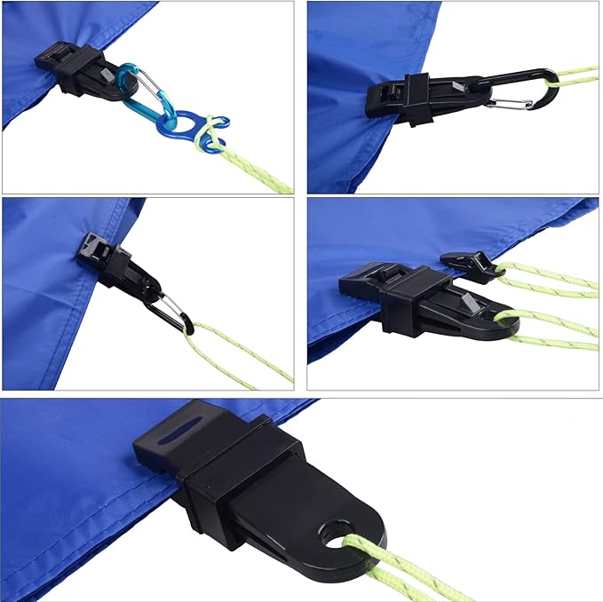 Azarxis Reflective Cord Pack Tent Guyline Rope High-Strength Lightweight with Aluminum Cord Adjuster for Tying Down Tarps, Camping Tent, Outdoor Packaging