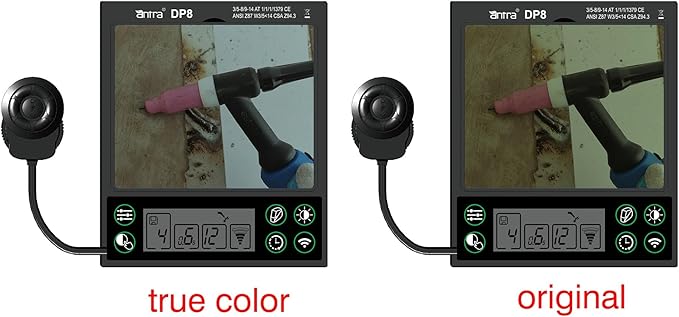 Antra Digital Auto Shade Darkening Welding Helmet DP8-1X - True Color TOP Optical Class 1/1/1/1, Wide Shade Range 4/5-14 w Shade Lock, Low TIG Rating 2A - Precision Protection for Welding Excellence