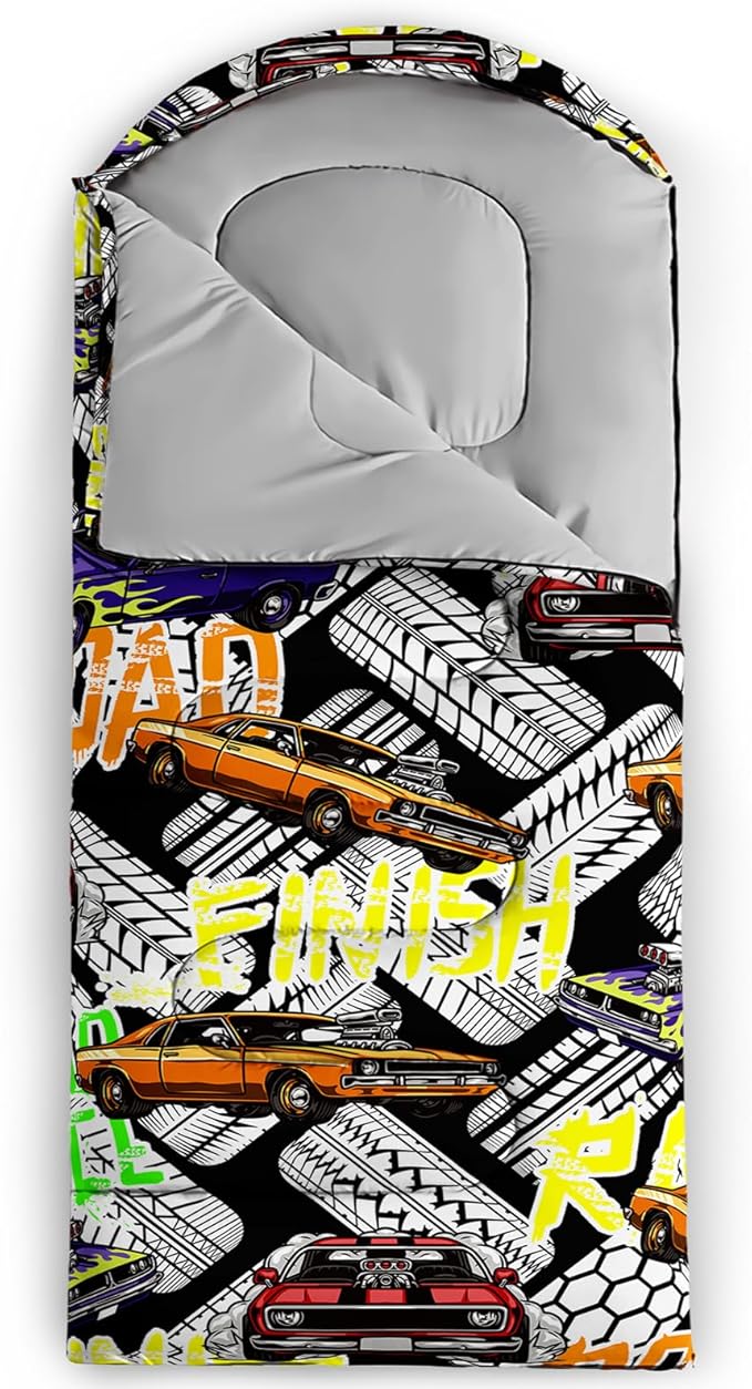 Print sleeping bag,sleeping bags,Outdoor Camping Sleeping Bag，Suitable For Children Boys And Girls Portable,Waterproof,Compact And Lightweight,Great For Outdoor Camping,Backpacking And Hiking