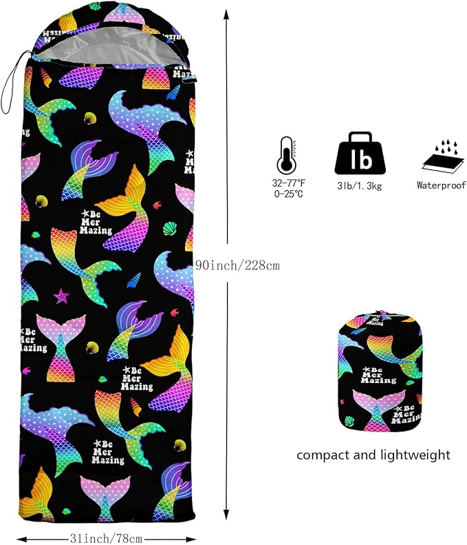 BailiPromise Camping Sleeping Bags,3 Season Warm & Cool Weather,Lightweight,Waterproof Sleeping Bags for Adults & Kids,Traveling,and Outdoors,Camping Gear Equipment