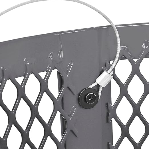 Global Industrial 36 Gallon Outdoor Steel Trash Can with Dome Lid, Plastic Liner and Anchor Kit Included, 23-1/2" Diameter x 40" H, Powder Coat Finish, Unassembled, Gray