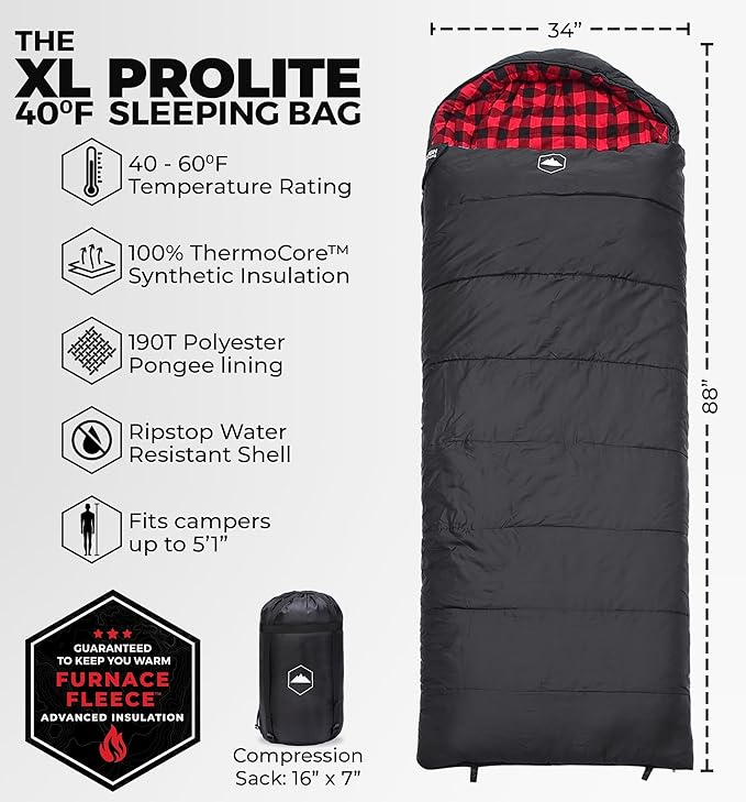 Tough Outdoors Sleeping Bags for Adults & Kids Sleeping Bags Girls Boys Teens - Camping Sleeping Bag for Backpacking- Cold Warm Weather & Summer Sleeping Bag - Lightweight Waterproof Compact Sleep Bag