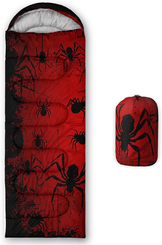 QOOMO Camping Sleeping Bags,3 Season Warm & Cool Weather,Lightweight,Waterproof Sleeping Bags for Adults & Kids,Traveling,and Outdoors,Camping Gear Equipment